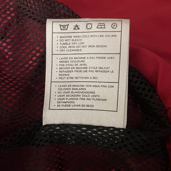 Vintage 90s Nike Windbreaker Jacket Red XL Silver Swoosh Sleeve Tape 1998 VTG - Picture 10 of 10